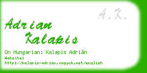 adrian kalapis business card